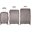 Rta Products Llc DUKAP Intely 3-Piece Smart Hardside Luggage Set 20"/28"/32" - USB & Integrated Weight Scale - Gray DKINTSML-GRE